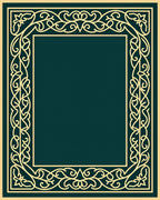 Ornate Cream Swirl Border Design Rug