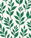 Green Leaf Botanical Pattern Rug