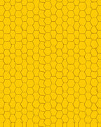 Geometric Honeycomb Yellow Design Rug