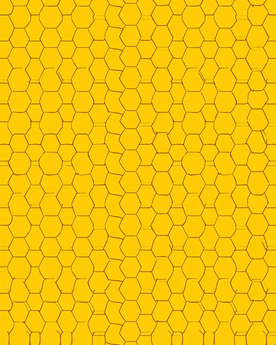 Geometric Honeycomb Yellow Design Rug