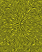 Bold Yellow Black Abstract Pattern Rug