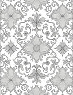 Classic Floral Scroll Intricate Pattern Rug