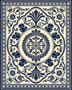 Traditional Floral Mandala Pattern Rug