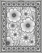 Floral Art Nouveau Patterned Rug