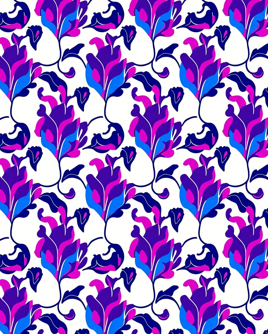 Abstract Floral Vine Pattern Rug