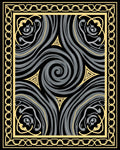 Swirling Abstract Yellow Grey Design Rug