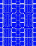 Geometric Blue White Linear Rug