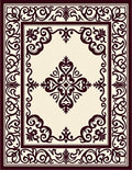 Ornate Floral Scroll Pattern Rug