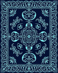 Intricate Floral Mandala Pattern Rug