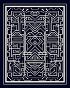 Abstract Geometric Linear Pattern Rug