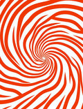 Bold Orange Swirl Pattern Rug