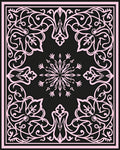 Classic Floral Symmetry Frame Design Rug