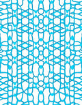 Bright Blue Abstract Grid Rug