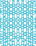 Bright Blue Abstract Grid Rug
