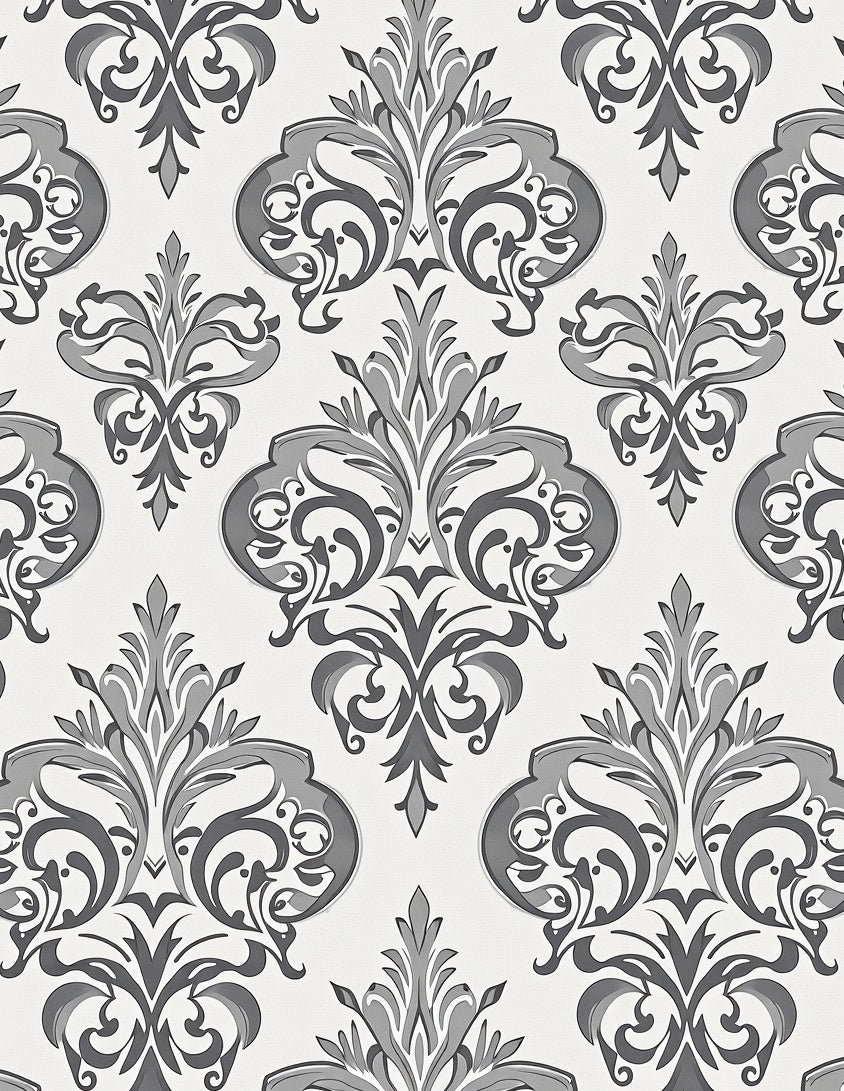 Ornate Damask Traditional Pattern Rug