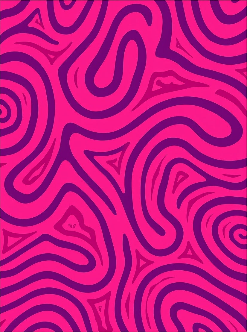 Vibrant Pink Purple Swirl Pattern Rug