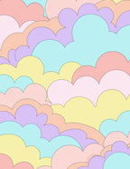 Soft Pastel Cloud Pattern Rug
