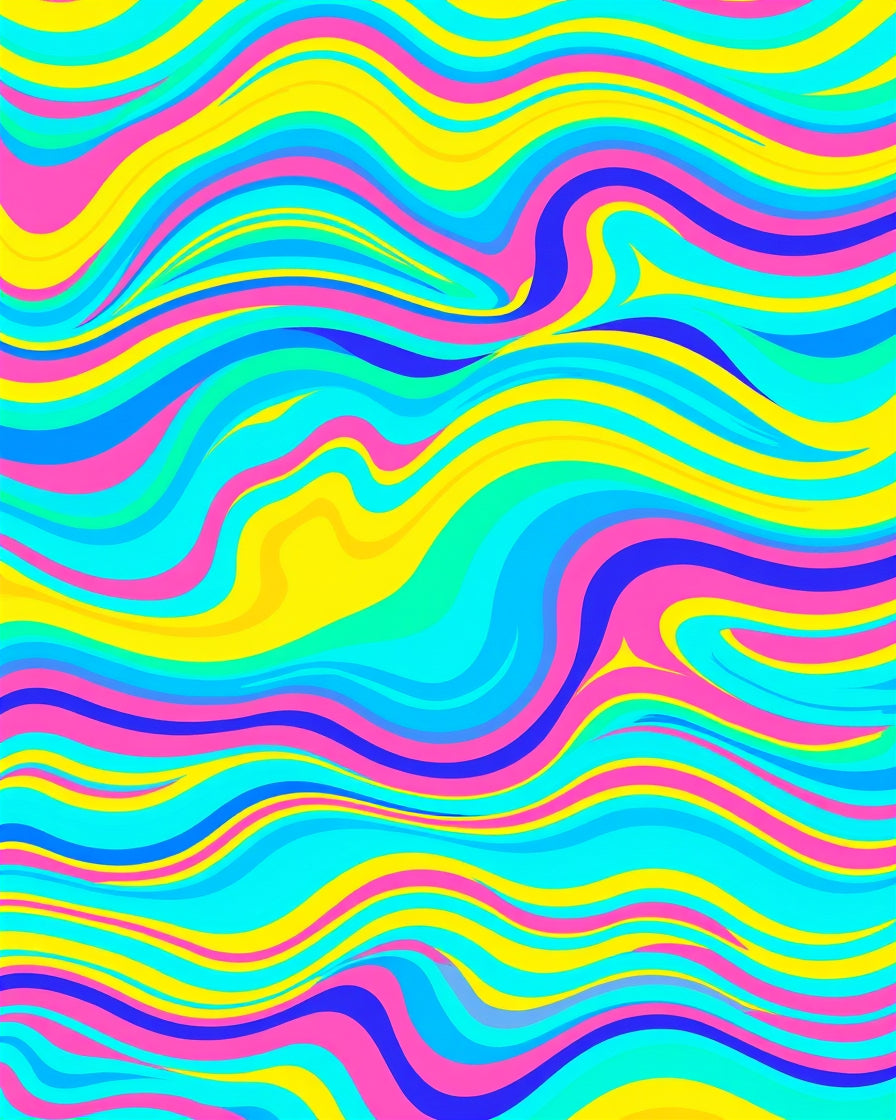 Vivid Swirls Abstract Pattern Rug