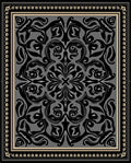 Vintage Inspired Black Swirl Motif Rug