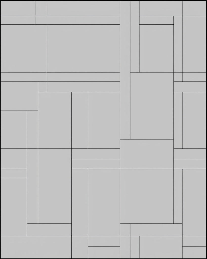 Abstract Geometric Block Pattern Rug