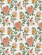 Vintage Rose Vine Pattern Design Rug