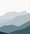Misty Blue Mountain Layers Rug
