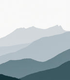 Misty Blue Mountain Layers Rug