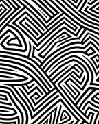 Monochromatic Angular Maze Pattern Rug