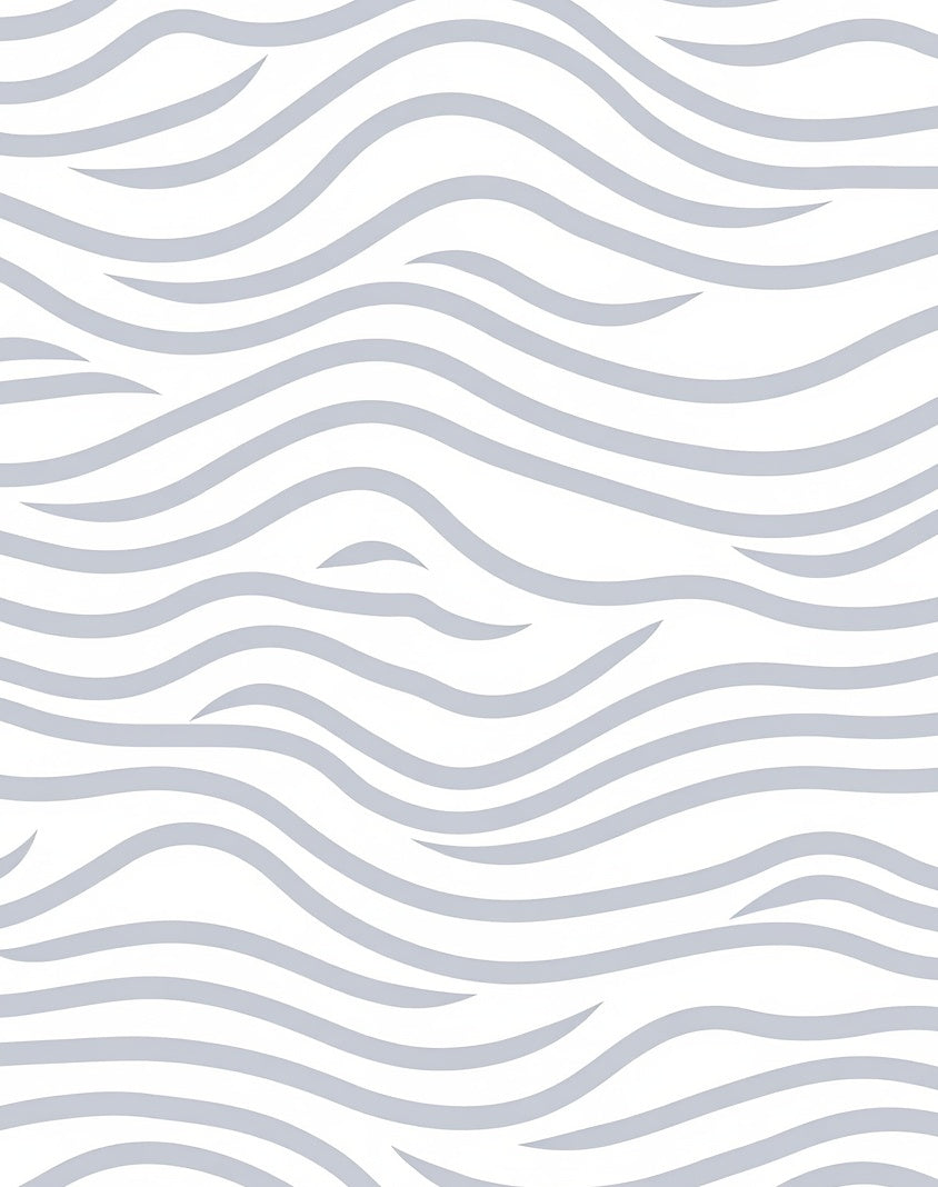 Gray Wavy Stripe Pattern Rug