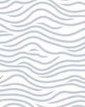 Gray Wavy Stripe Pattern Rug