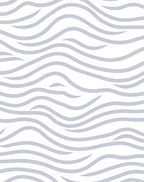Gray Wavy Stripe Pattern Rug