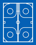 Abstract Geometric Blue White Art Design Rug