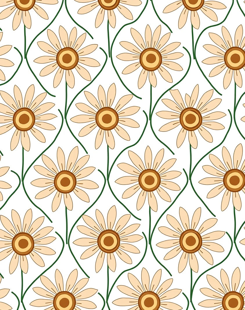 Floral Daisy Pattern Rug