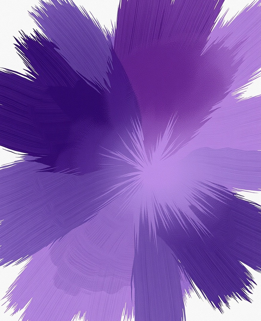 Vibrant Purple Burst Abstract Design Rug