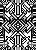 Monochromatic Abstract Geometric Pattern Rug