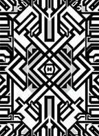 Monochromatic Abstract Geometric Pattern Rug