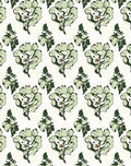 Soft Green Floral Graphic Pattern Rug