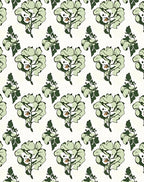 Soft Green Floral Graphic Pattern Rug