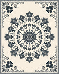Vintage Floral Mandala Pattern Rug