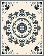 Vintage Floral Mandala Pattern Rug