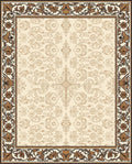 Vintage Floral Scrollwork Pattern Rug