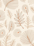 Botanical Line Art Tropical Leaf Pattern Rug
