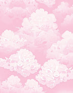 Soft Pink Floral Cloud Pattern Rug