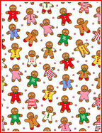 Jolly Gingerbread Men Pattern Rug