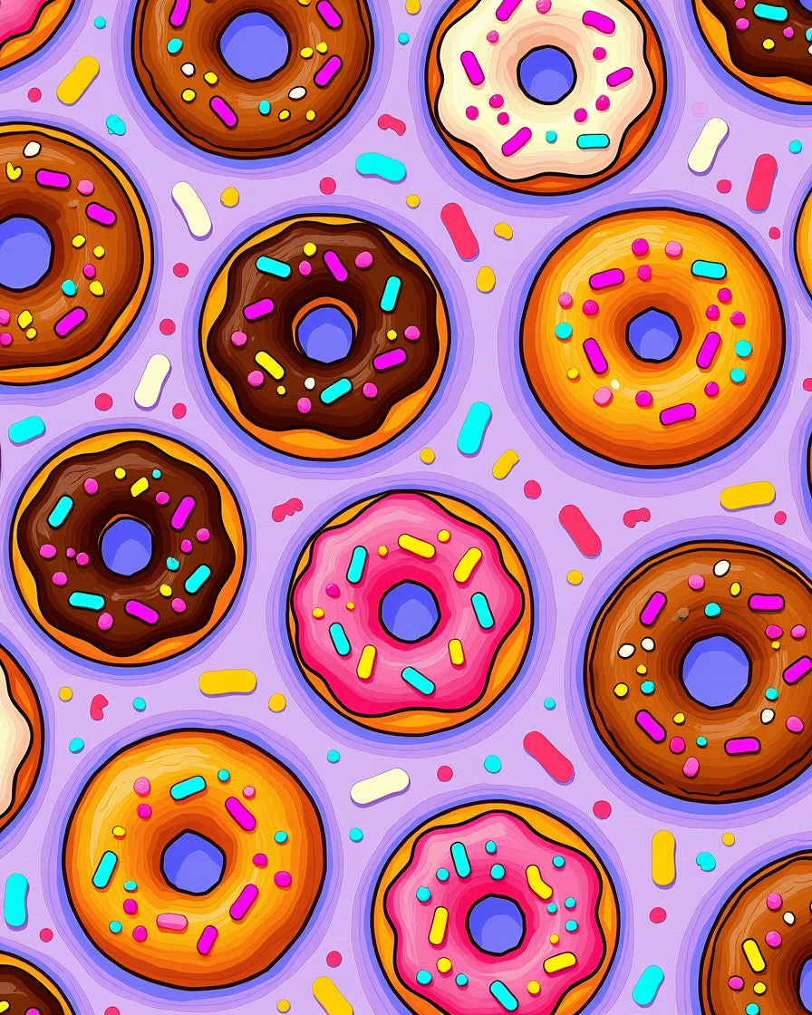 Sweet Donut Sprinkle Pattern Design Rug