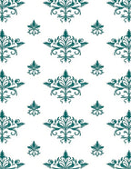 Damask Floral Tile Pattern Rug