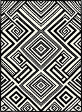 Geometric Labyrinth Pattern Rug