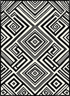 Geometric Labyrinth Pattern Rug