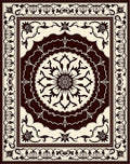 Classic Floral Medallion Border Rug