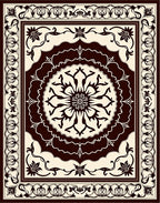 Classic Floral Medallion Border Rug